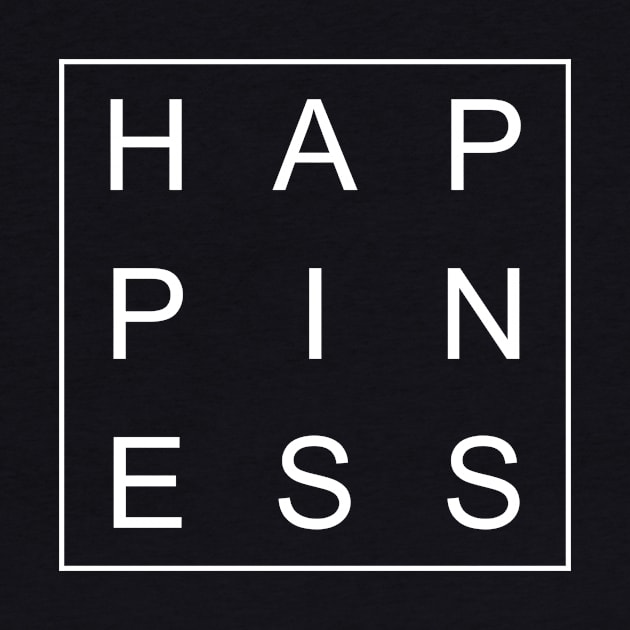 minimalist and simple design happiness word by Typography Dose